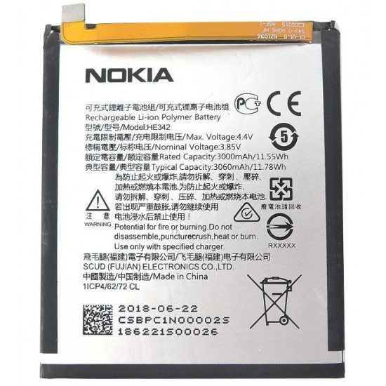 Nokia X6 2018 HE342 Orijinal Batarya Pil
