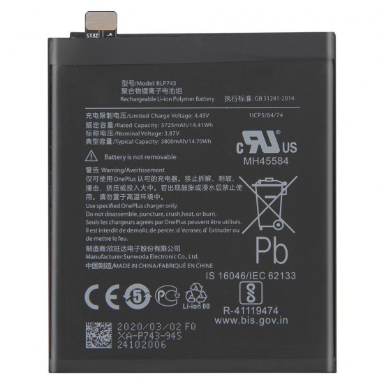 OnePlus 7T BLP743 Orijinal Batarya Pil