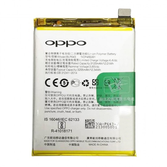 Oppo R11s BLP643 Orijinal Batarya Pil