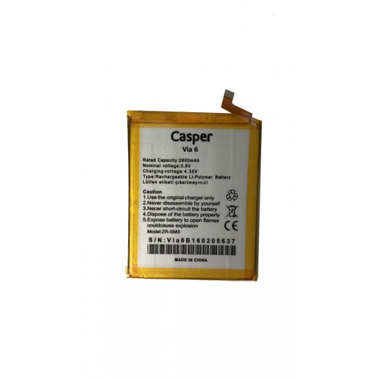 Casper Via V6 Orijinal Batarya Pil